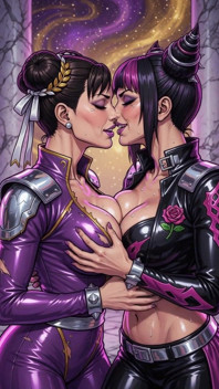 Street Fighter Chun Li and Juri (ai)