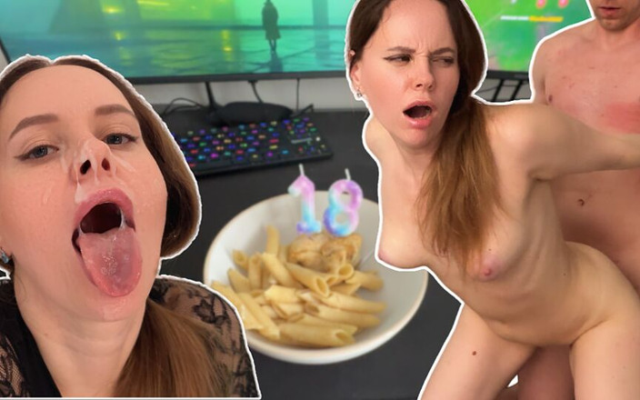 Russian Mommy: Ibu tiri ngasih hadiah ulang tahun ke-18 terbaik untuknya! Bonus...