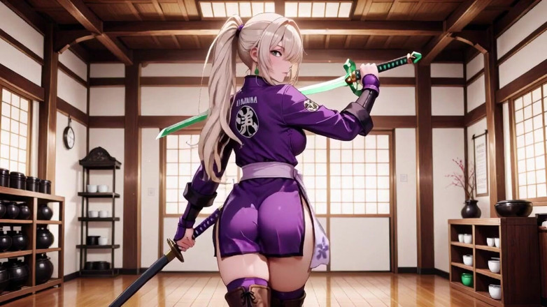 Tay Swift X: นักรบกิโมโนสีม่วง! ห้ามหยอกล้อใน dojo ญี่ปุ่น คุกเข่าด้วยชายหนุ่มยกของเธอเพื่อเปิดเผยความลับ