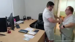 Chubby Daddy Fucks Twink in the Office