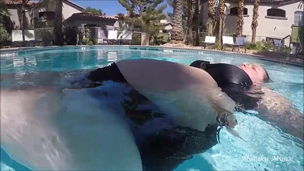 BBW Pleasures: SSBBW floating in pool