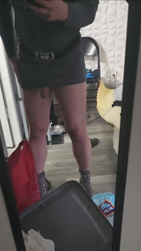 TS Touching Myself in the Mirror Big Dick