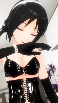 Di bawah perempuan simpanan tumit hentai 3D sudut pandangan pertama