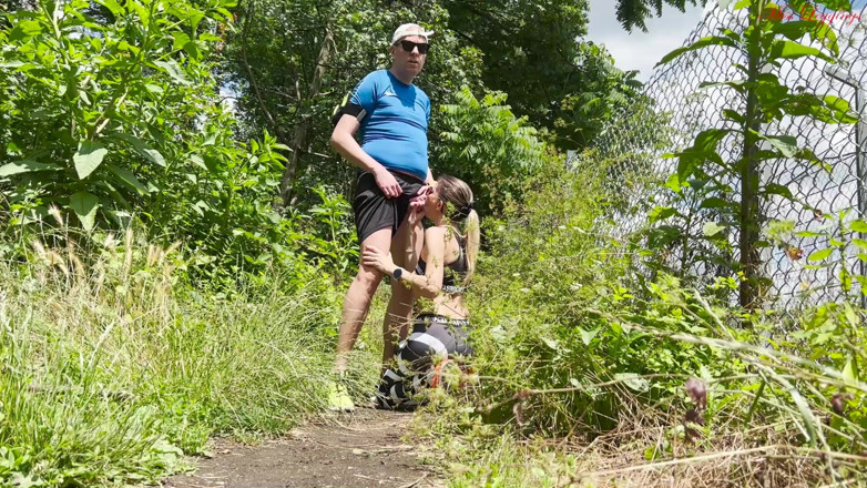 MissLeggings: Fucked and Cumshot in the Park with Stranger