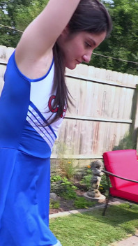 Arielle lane - cheerleader cosplay pt i 4k
