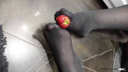 Mistress Legs: Crushing strawberries with high heels