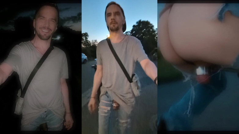 kinkygaynudist: Andando Pela Cidade Em Jeans Sem Fundo