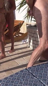 Huge Gangbang at the Beach Bar P2