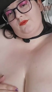 Ssbbw cadı kostümü yağ göğüsler