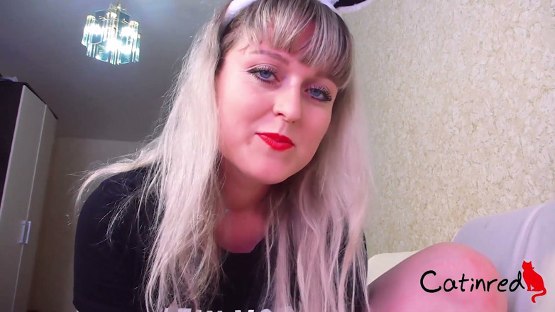 Catin Red: Amatorskie POV sex oralny wielki kutas i fetysz stóp - Bunny...