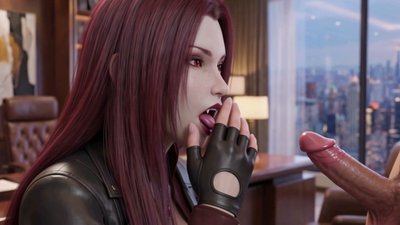 WaifuWorks: Vampire Ceo Vesper Wants You After Hours - 3D Anime Office Fantasy