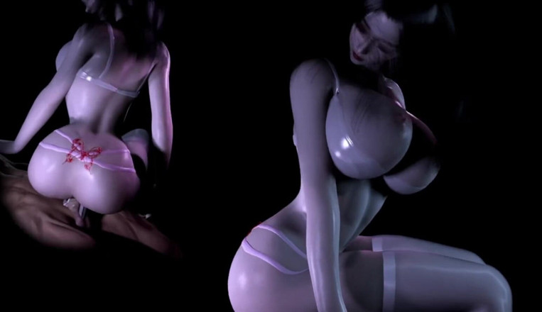 Anime strip club: Pelacur Asia toket besar 3d menggoyangkan pantatnya yang besar