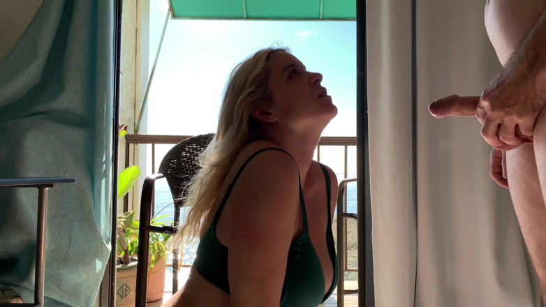 Erin Electra: Stepmom on vacation by the ocean fucks stepson