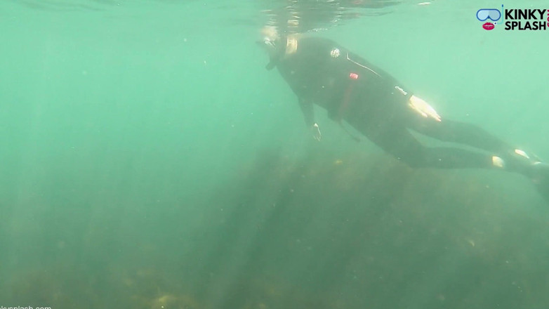 UKCuteGirl Lucy Lauren: Freedive ультра длинные плавники, гидрокостюм и маской и маской