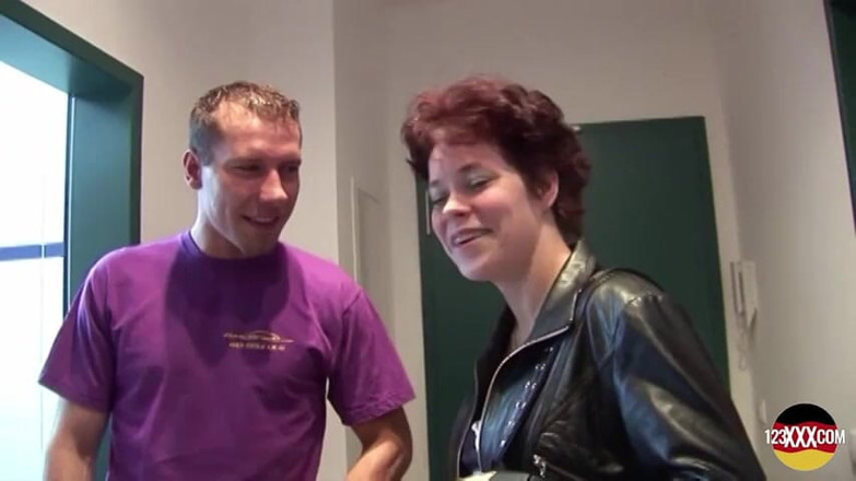 123XXX - 100% Amateurs: Short Haired German Lady in Stockings Want's Cum All Over...