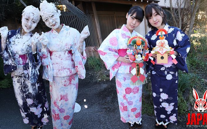 Japan Fetish Fusion: Noworoczna oferta specjalna: Kimono Messy Lesbian Play - Yua Nanami &amp; Amari...