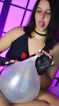Squish and Finger Fuck Underinflated Balloons - Bunny Looner