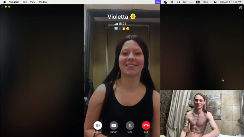 Vilu_and_Mi: 网络摄像头模特通过私人电话让他射了两次！