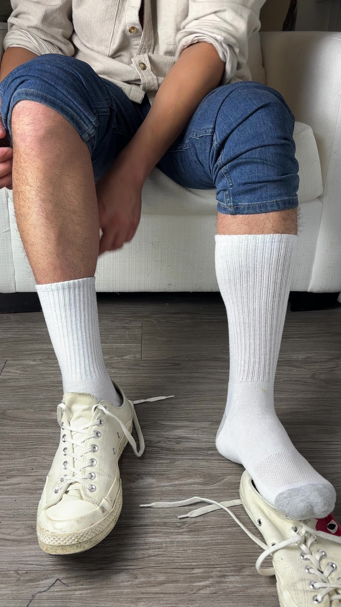 The Sock Jock: Снимаю мою изношенную обувь после работы