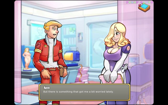 Porny Games: スペースレスキュー - 角質のブロンドの医者とのセックストラットメント
