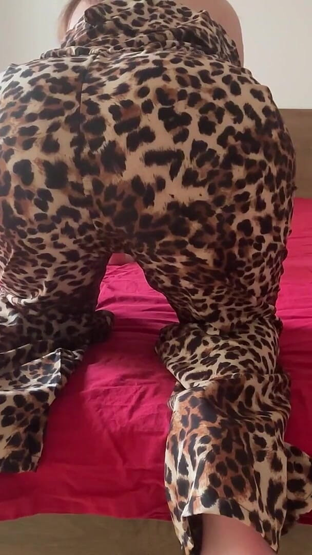 GassyKat: Cougar Pj Stinky Farts in Red Bed