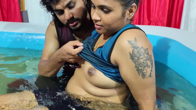 Vaigavarun45: Hot Pool Romance with Boobs Press and Ass Romance