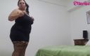 Riderqueen BBW Step Mom Latina Ebony: Mẹ kế gọi video để quyến rũ con trai riêng