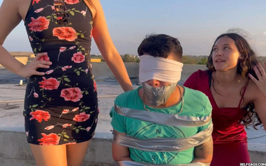 Selfgags femdom bondage: Podívejte se na mého hloupého podvádějícího prasečího přítele