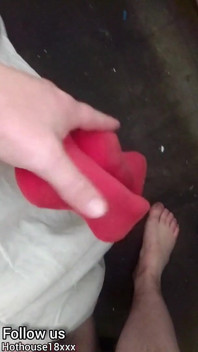 Petite Stepdaughter in Red Socks Shows Small Ass to Stepdaddy ( Footjob & Pussy Play )