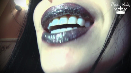 Goddess Misha Goldy: New metal lipstick worship