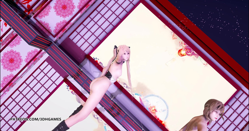 3D-Hentai Games: Nahý tanec DOA Mai Shiranui Marie Rose Misaki