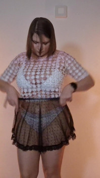 Sheer Mini Skirt Try-on: Three Transparent Looks on Curvy Body