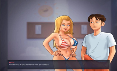 Hentai World: Summertime Saga - 내 여친 해변에서 마사지 젖탱이