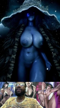 Thicc Caked Out Big Milky Breast Ass Ranni Struts with Her Tasty Bald Pussy Out