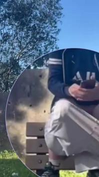 Amateur Boy Lost a Bet and Had to Expose and Touch His Cock in a Park
