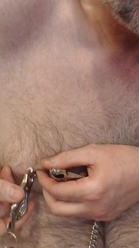 Spiked Clover Clamps on My Tips of Nipples