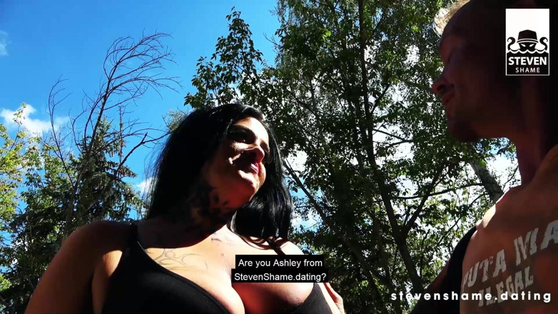 Steven Shame: Fat-German chick Ashley Cumstar allows him to suck her big...
