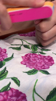 Hands Close-up: Filing, Buffing, Rings Try-on