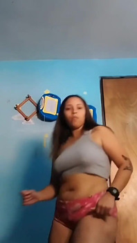 Big Ass Latina Girl Twerking in Booty Shorts