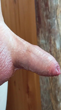 Small Hairless Virgin Phimosis Dick Braves the Cold for Some Hands-free Edging and Leaking Cum