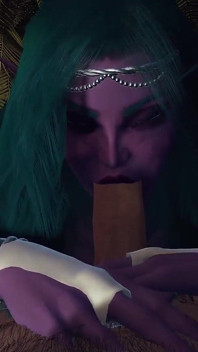 Night Elf Princess give you a boquete no garden pov 3d porn