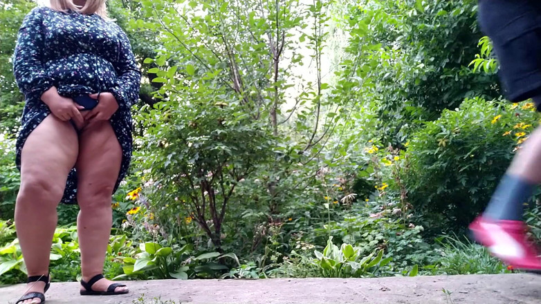 OurFetishLife: Gorgeous MILF helped a stranger pee outside and pee herself
