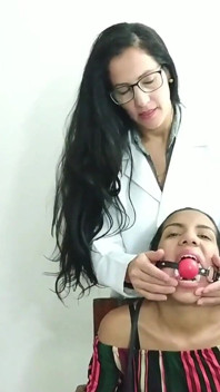 Maria's Gagged Mouth Examination