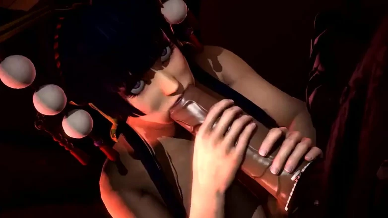 Velvixian 3D: Nyotengu Fucks Ryu Hayabusa with Huge Dick, no Sound