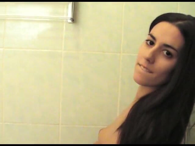 All Those Girlfriends: Sweet teen Vanessa Black in bathroom action