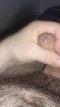 Masturbating on Bed and Huge Cumshot to My Hairy Belly