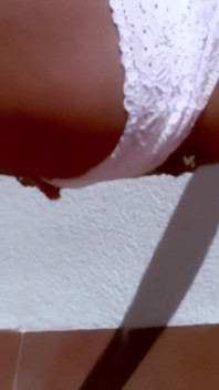 Gorgeous Skinny MILF Shanoon Takes a Pee on the Patio