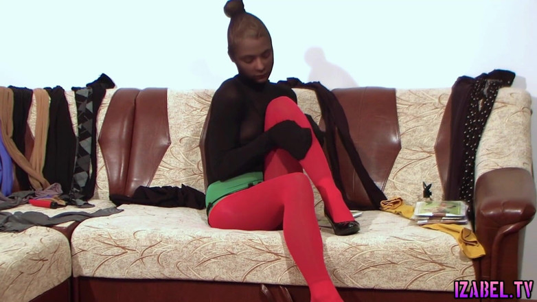 Izabel tv: Bermain multilayers pantyhose