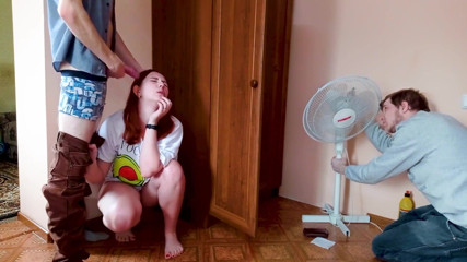 SweetAndFlow: Young wife cheats on her husband near him