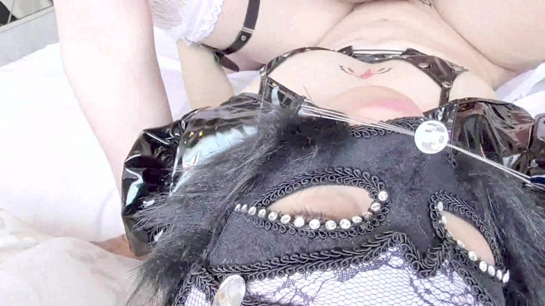 hiro_mayu_couple_jp: 마유 No55 코스프레, 고양이 가면, 음란한 패턴, 백인 눈 오르가즘, 2구멍 섹스, 유두 피어싱, 분사, 경련
